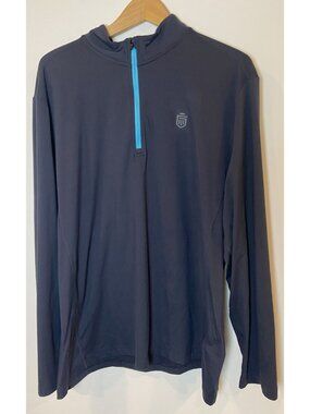 Men's Greatness Wins 1/4 Zip Pullover Performance Golf Navy Blue XL